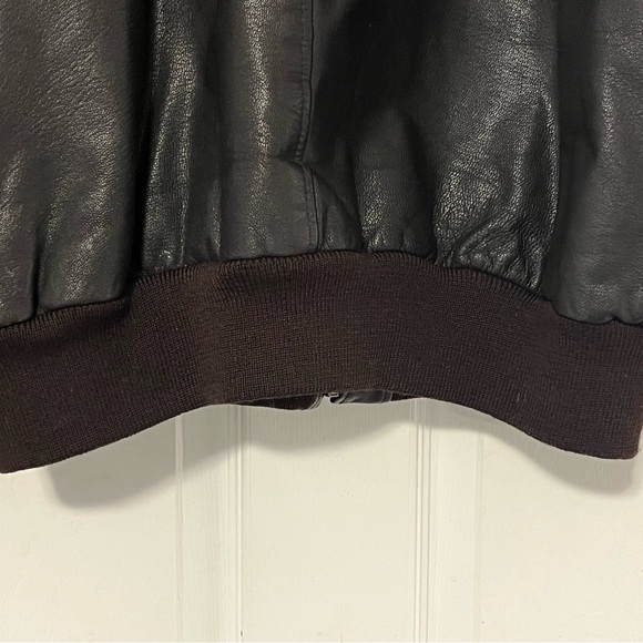 Vintage LL Bean men’s leathered bomber jacket A1 Military G2 flight Size 44 EUC - Picture 12 of 16